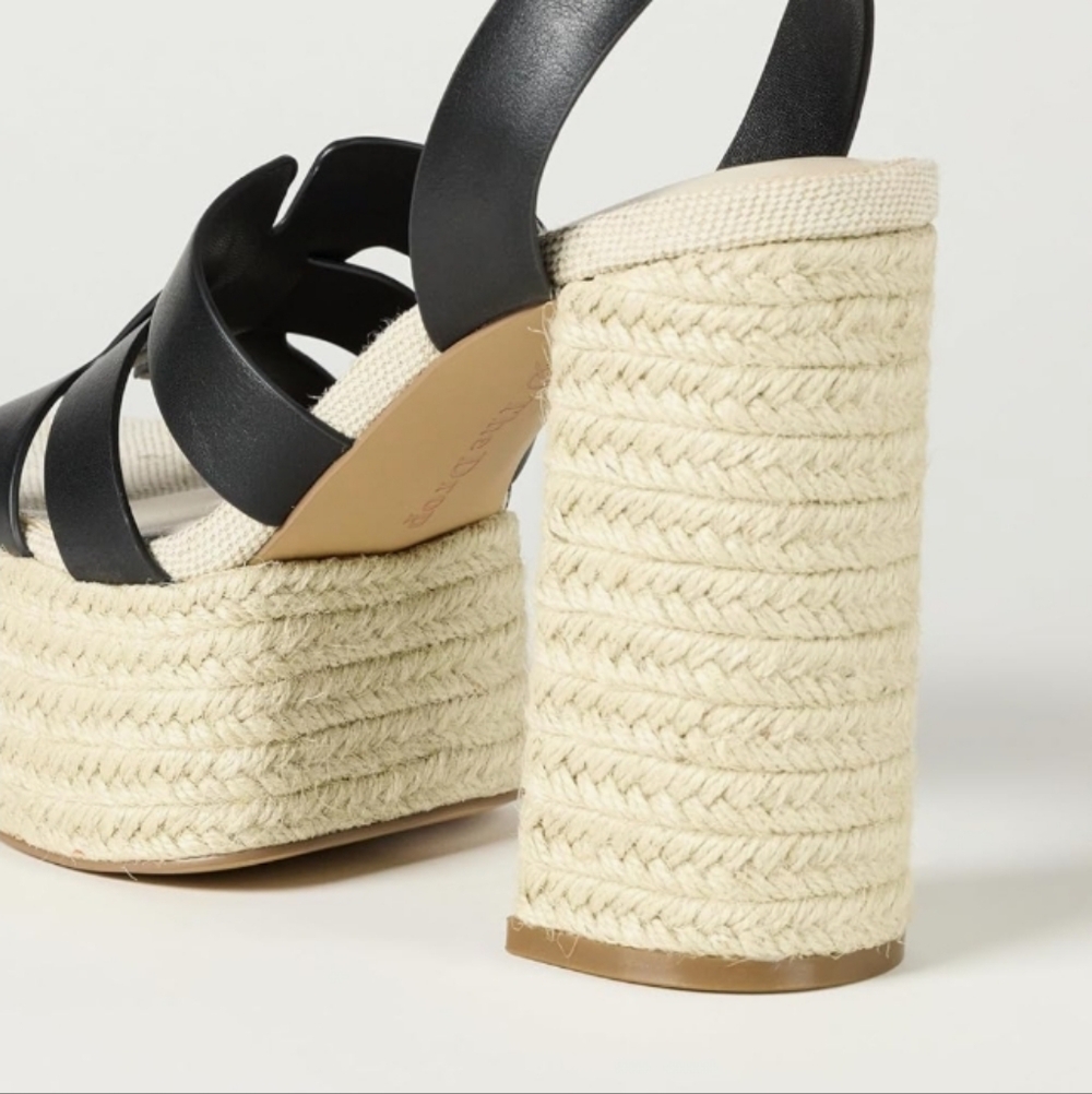 The Drop Women's Black Bea Platform Heel Size 7.5 - 4.6 Inch Heel - Picture 4 of 12